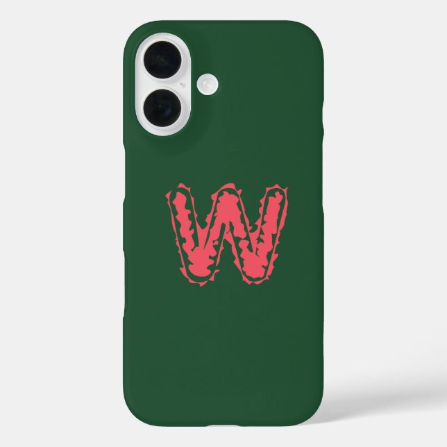 Creepy Monogram Clashing Pink on Green Case-Mate iPhone Case (Back)