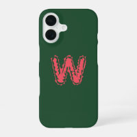 Creepy Monogram Clashing Pink on Green