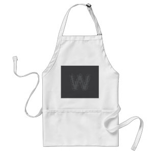 Creepy Monogram Grey on Grey Standard Apron