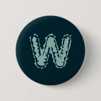 Creepy Monogram Mint Green on Deep Blue