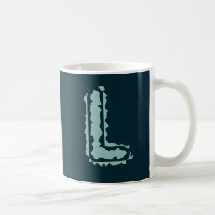 Creepy Monogram Mint Green on Deep Blue Coffee Mug