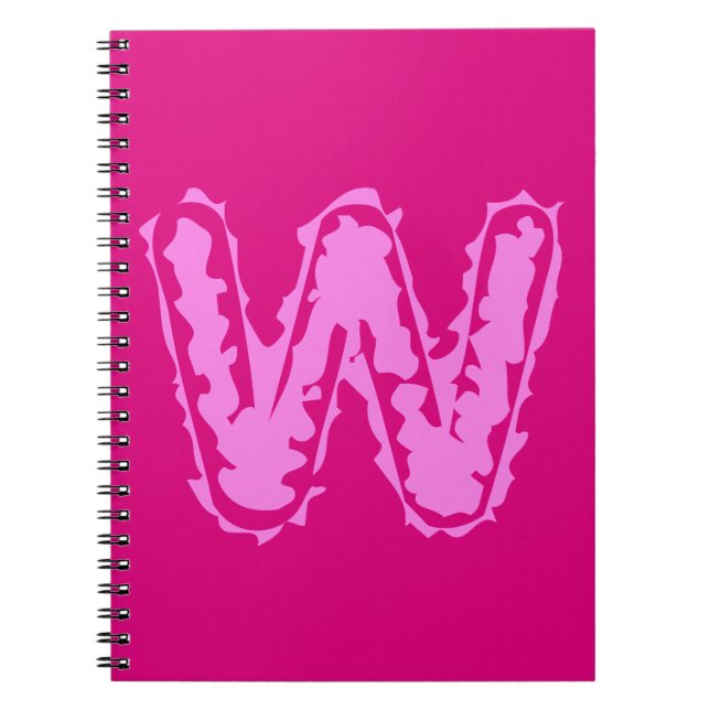 Creepy Monogram Pink on Pink Notebook (Front)