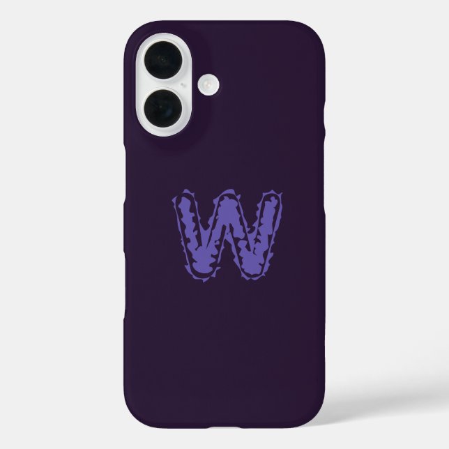 Creepy Monogram Purple on Purple Case-Mate iPhone Case (Back)