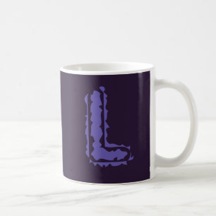 Creepy Monogram Purple on Purple Coffee Mug