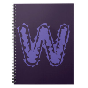 Creepy Monogram Purple on Purple Notebook