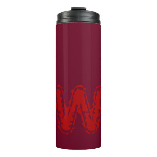 Creepy Monogram Red on Red Thermal Tumbler