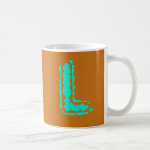 Creepy Monogram Toxic Green on Orange Coffee Mug