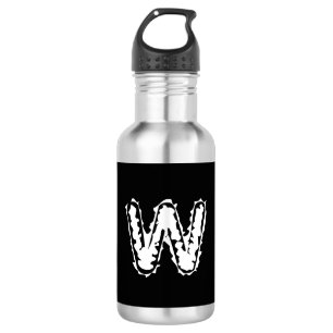 Creepy Monogram White on Black 532 Ml Water Bottle