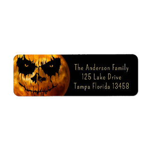 Creepy Moon Return Address Label