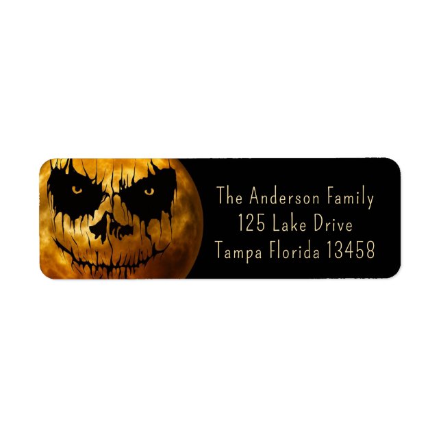 Creepy Moon Return Address Label (Front)