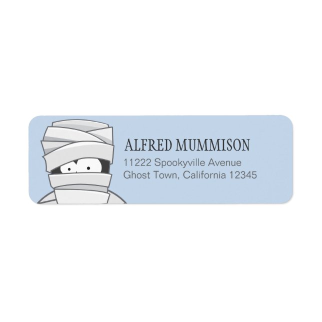 Creepy Mummy Halloween Return Address Labels (Front)