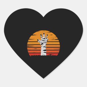 Creepy Mummy Hand Costume Men Women Kids Halloween Heart Sticker