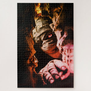 Creepy Mummy Wall Art – Dark Horror Portrait Print Jigsaw Puzzle