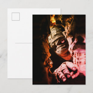 Creepy Mummy Wall Art – Dark Horror Portrait Print Postcard