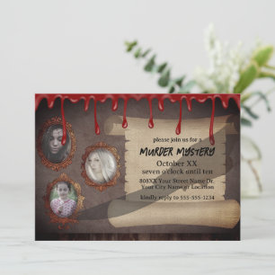 Creepy Murder Mystery Halloween Party Invitation