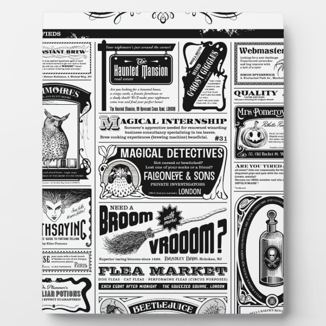 creepy newspaper plaque (Front)