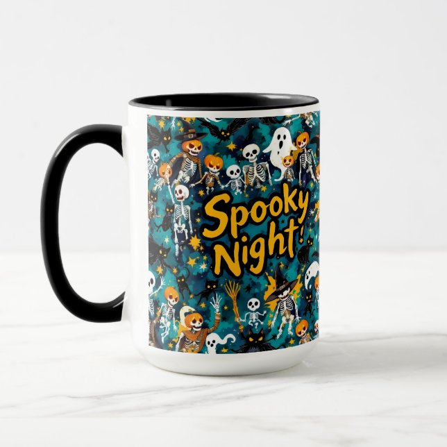 Creepy Night, Halloween, by Natasha Us   Mug (Left)