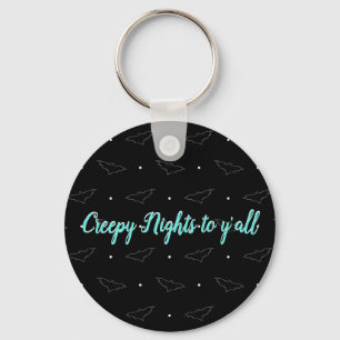 Creepy Nights to y'all Keychain_black theme Key Ring