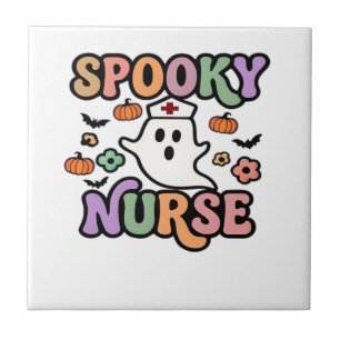 Creepy Nurse Classic T-Shirt Ceramic Tile
