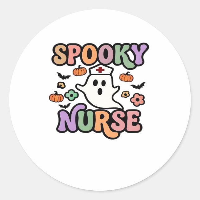 Creepy Nurse Classic T-Shirt Classic Round Sticker (Front)