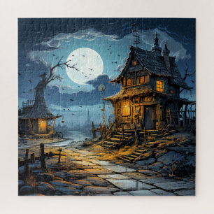 Creepy Old Haunted House Jigsaw Puzzle