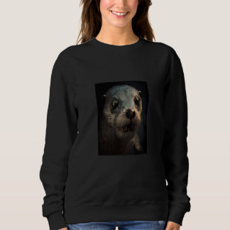 Creepy Otter Creature Spooky Zombie Otter  3 Sweatshirt
