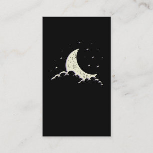 Creepy Pastel Goth Moon Wiccan Business Card