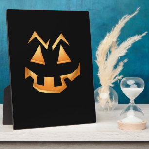 Creepy Pumpkin Halloween Plaque