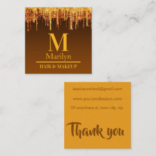 CREEPY PUMPKIN HALLOWEEN SQUARE BUSINESS CARD