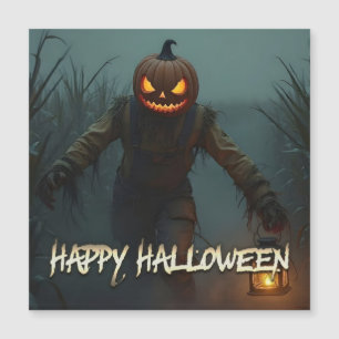 Creepy Pumpkin Head Halloween Scene