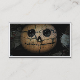 Creepy Pumpkin Jack-o-Lantern Business Card