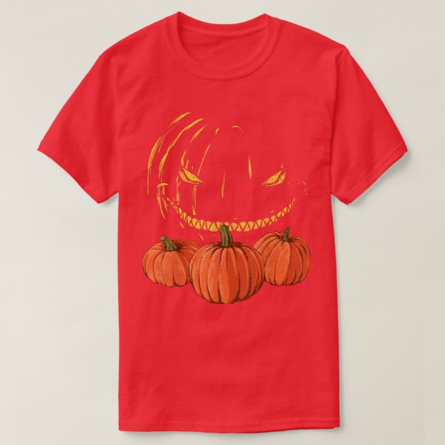 Creepy Pumpkin Lover Halloween Costume Spooky Pump T-Shirt (Design Front)