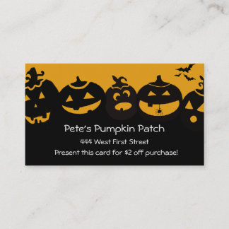 Creepy Pumpkin Patch... Business Card