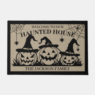 Creepy Pumpkin Patch Welcome Doormat