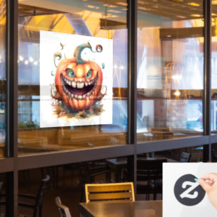 Creepy Pumpkin Window Cling