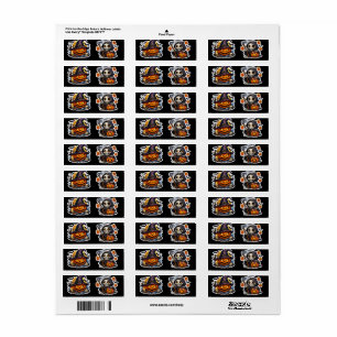 🧟 Creepy Pumpkin Witch Halloween Return Address Label