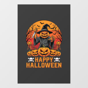 Creepy Pumpkin Witch Happy Halloween Vector Design