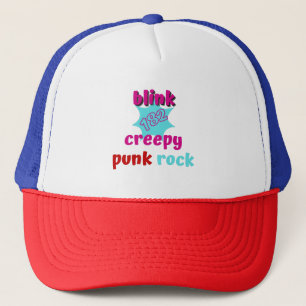 Creepy punk rock  trucker hat