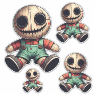 Creepy Rag Doll boy cartoon dark art