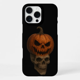  Creepy Realistic Halloween Pumpkin Skull Sticker iPhone 16 Pro Max Case