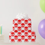 Creepy Red Skull Skeleton Halloween Gift  Wrapping Paper<br><div class="desc">A Creepy Red Skull Wrapping paper for Halloween-themed birthday parties,  Horror themed baby showers or Halloween Wedding gifts.</div>