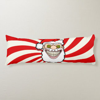 Creepy Santa Claus Screwball Graphics Body Cushion