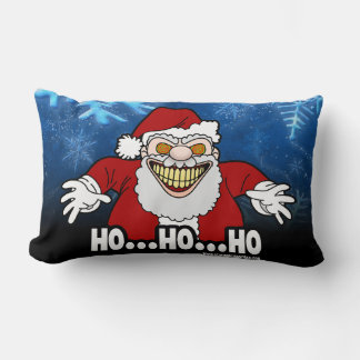 Creepy Santa Claus Screwball Graphics HOHOHO Lumbar Cushion