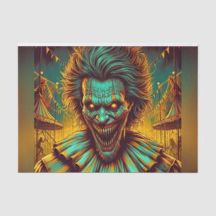 Creepy Scary Clown Decoupage Paper