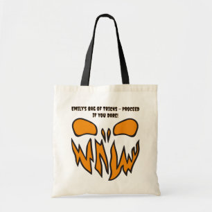 Creepy Scary Face Halloween Trick Or Treat Funny Tote Bag
