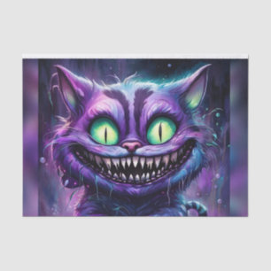 Creepy Scary Halloween Cheshire Cat Decoupage  Tissue Paper