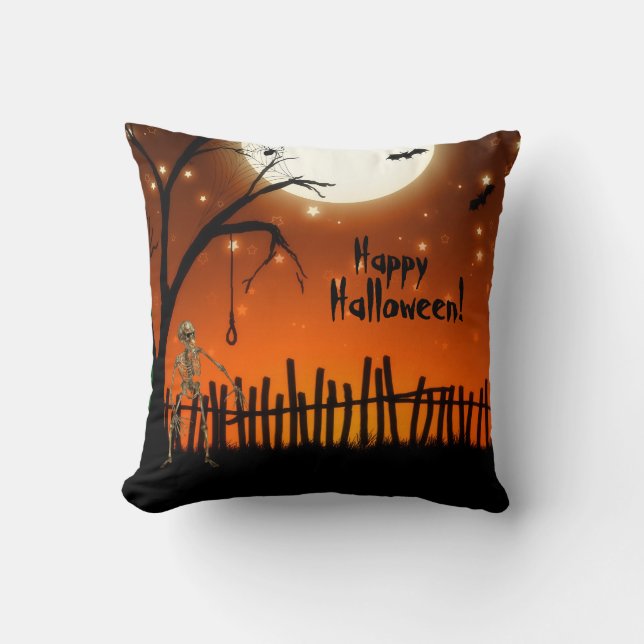 Creepy & Scary Halloween Decorative Cushion (Front)