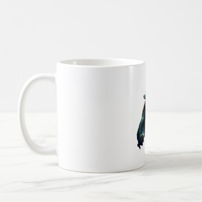 Creepy Scary Halloween Turtle T-Shirt Coffee Mug (Left)