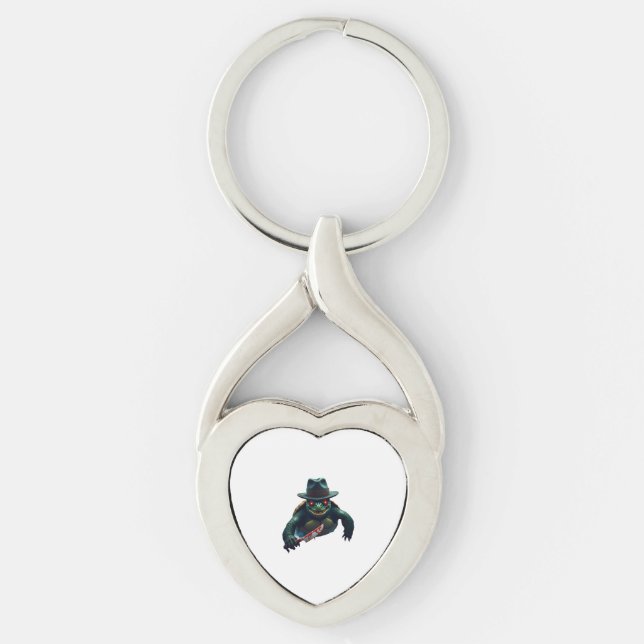Creepy Scary Halloween Turtle T-Shirt Key Ring (Front)