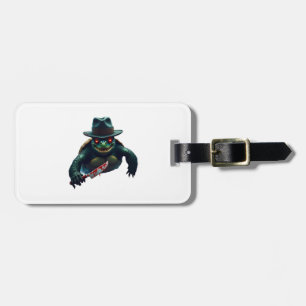 Creepy Scary Halloween Turtle T-Shirt Luggage Tag